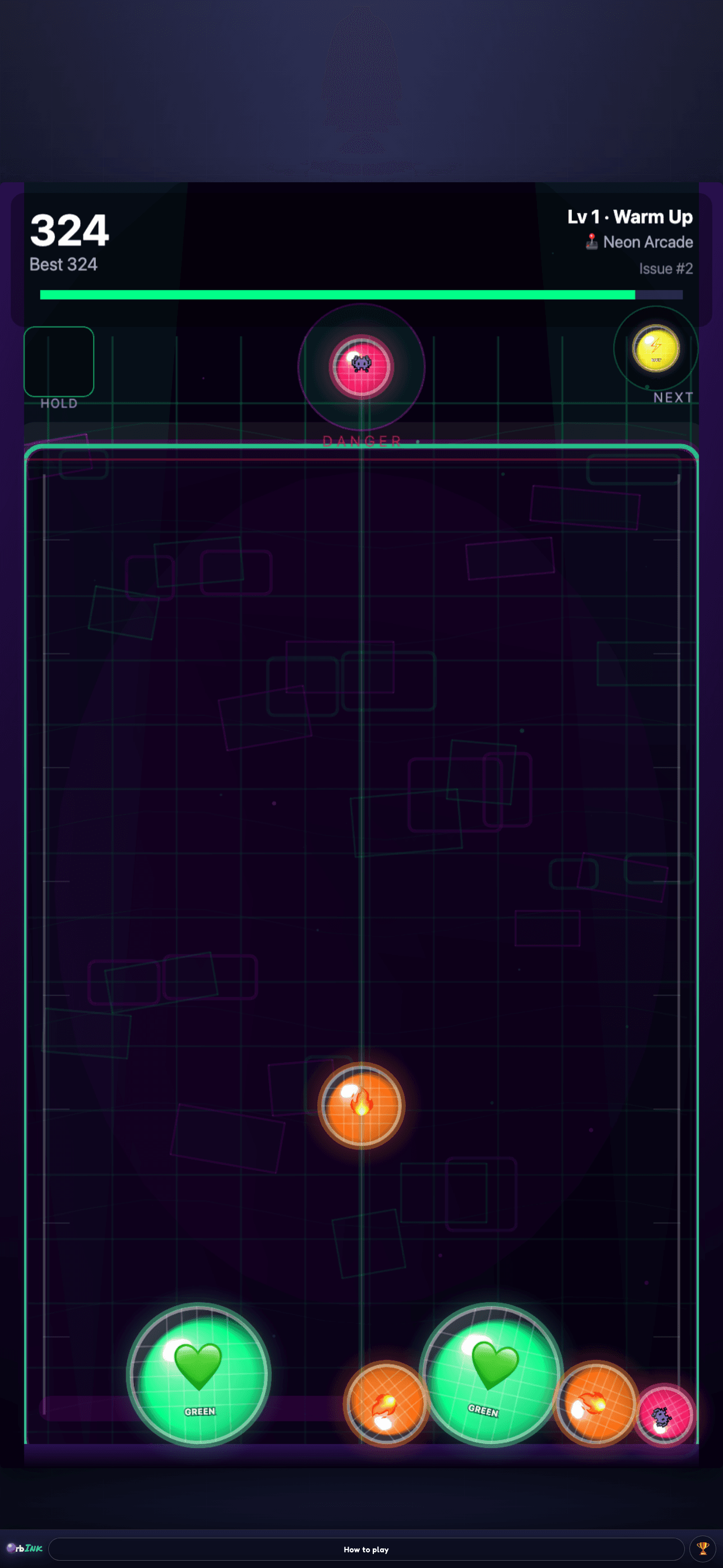 Orb Ink active gameplay with orbs merging