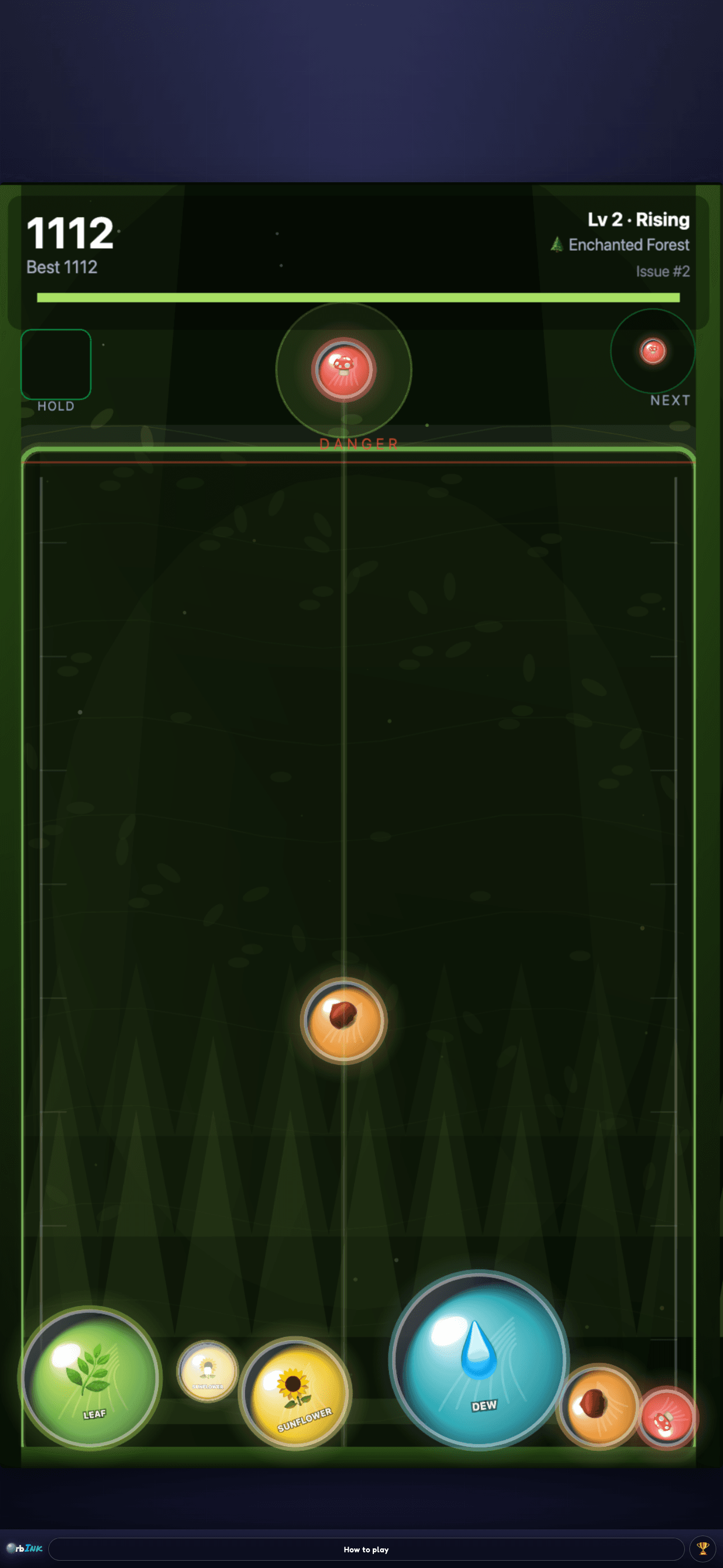 Orb Ink mid-run with stacked orbs